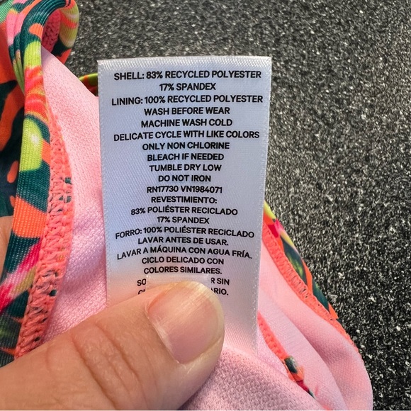 NWOT Art Class Girl's Tropical Floral Bikini Top L (10/12) - Picture 4 of 4